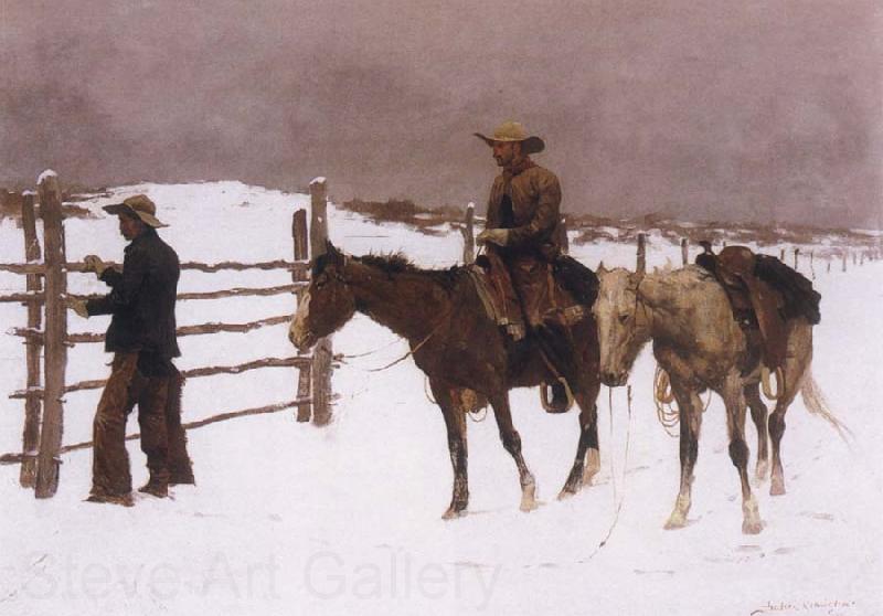 Frederick Remington The Fall of the Cowboy Spain oil painting art